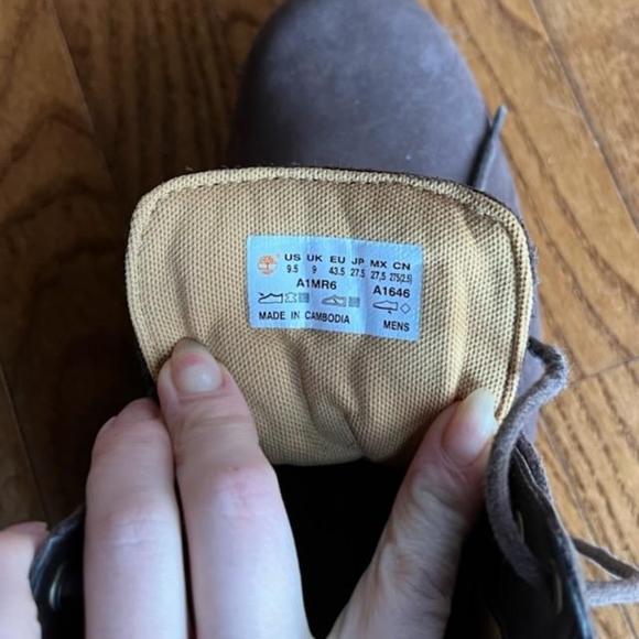 Timberland Chocolate Brown 6" Boots - Picture 3 of 4